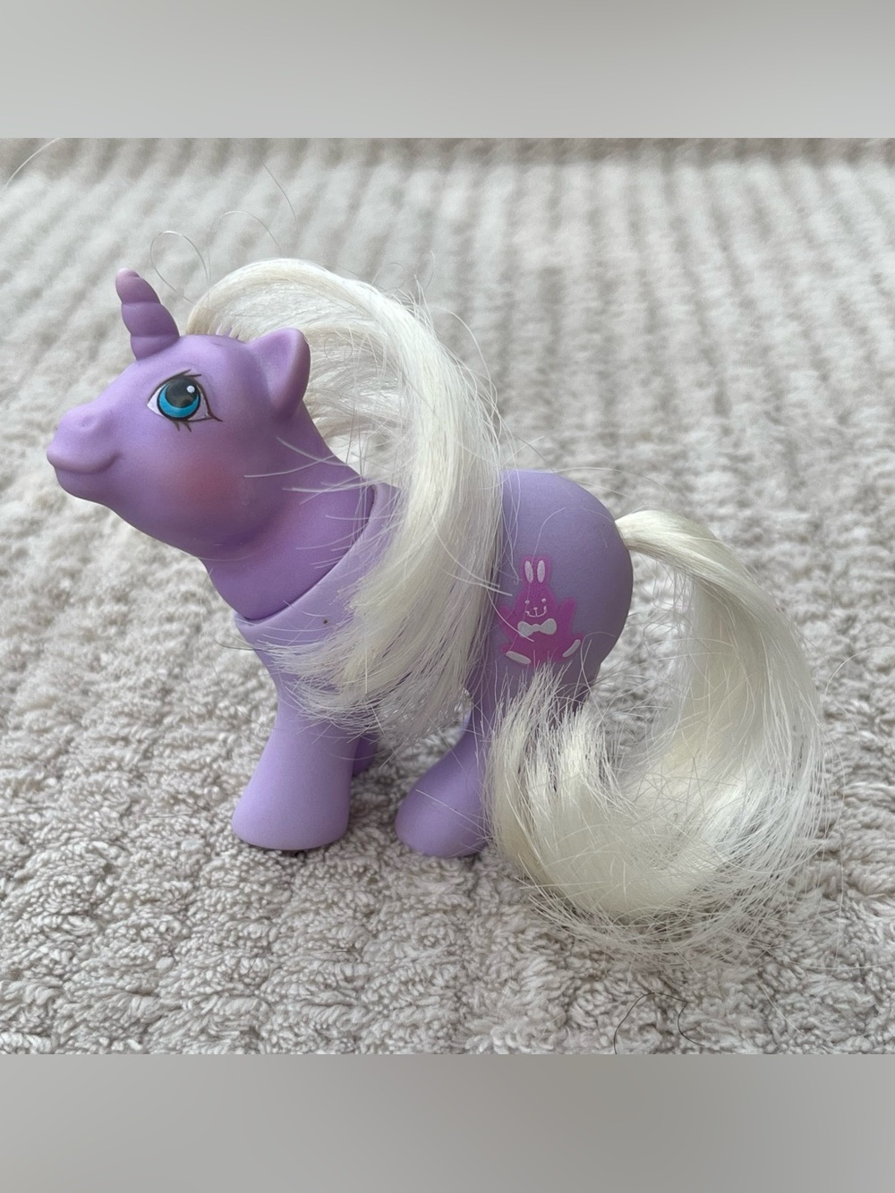 Baby Noddins 1980s Peek-a-Boo Baby  Purple Unicorn pony vintage toy